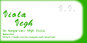 viola vegh business card